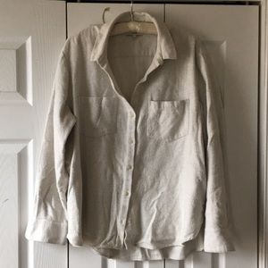 Madewell Off- White Flannel Button Up Shirt